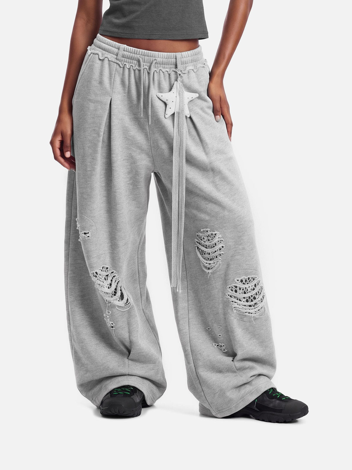Aelfric Eden Distressed Baggy Barrel Sweatpants
